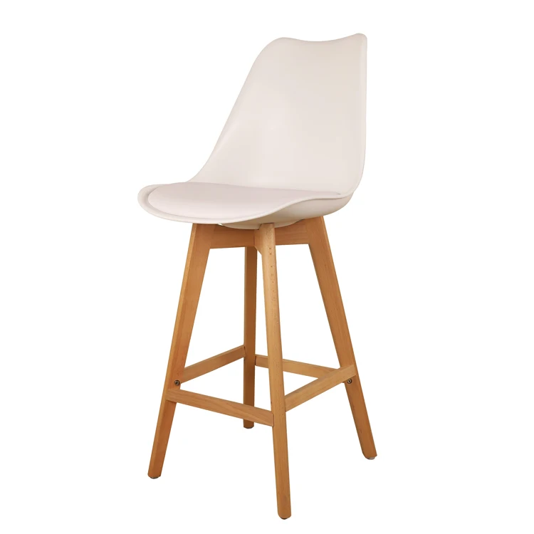 China manufacturer wood legs sillas odm  mid century design leather cushion chair seat  ce certification bar stools for kitchen