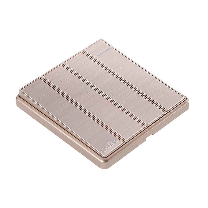 luxury design Manufacturer switch 13A 4 Gang one way switched socket Home safety pushbutton Wall Switches