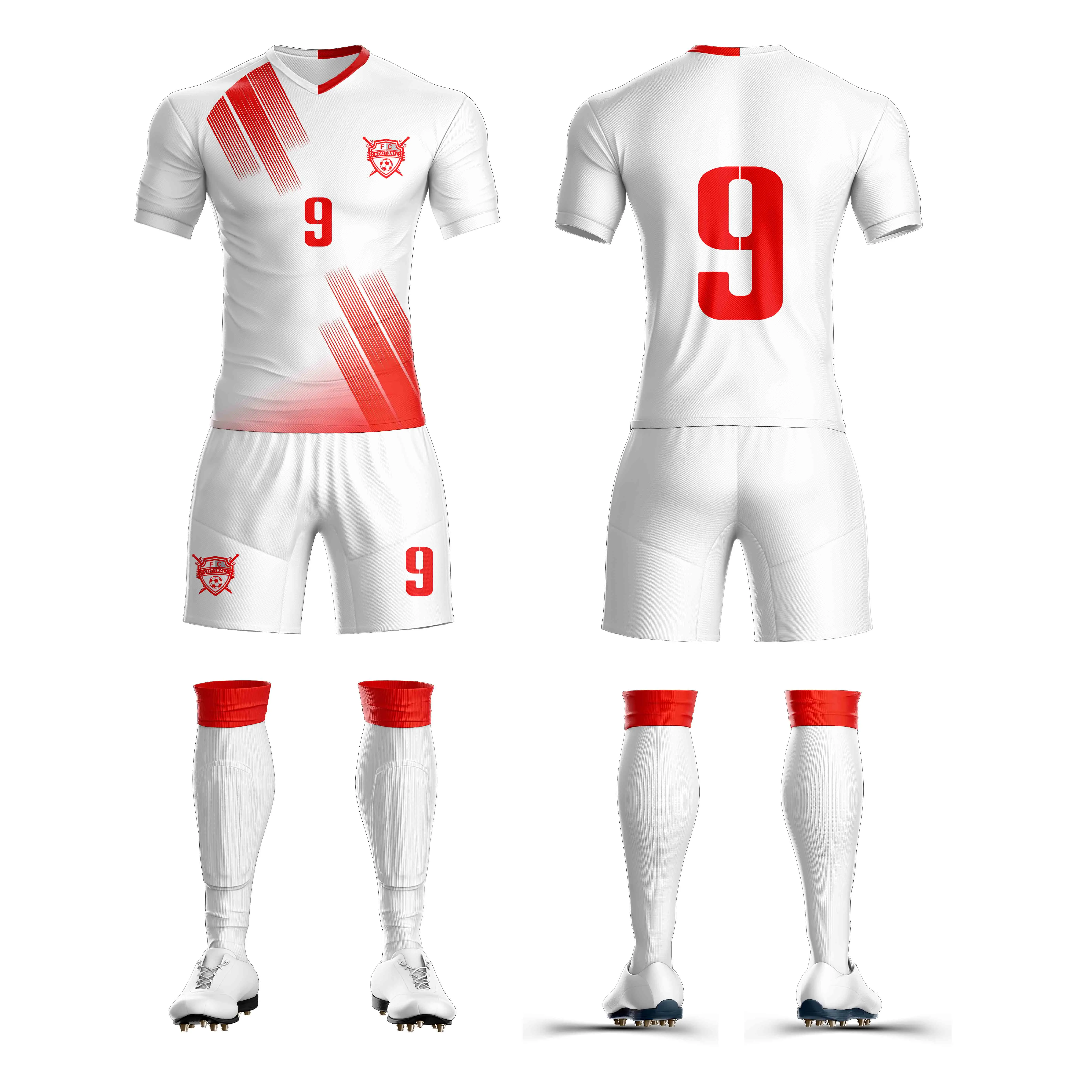 Sublimation Custom Men Club Soccer Uniform Soccer Wear Teams Adults Quick Dry Thai Quality Soccer Jersey