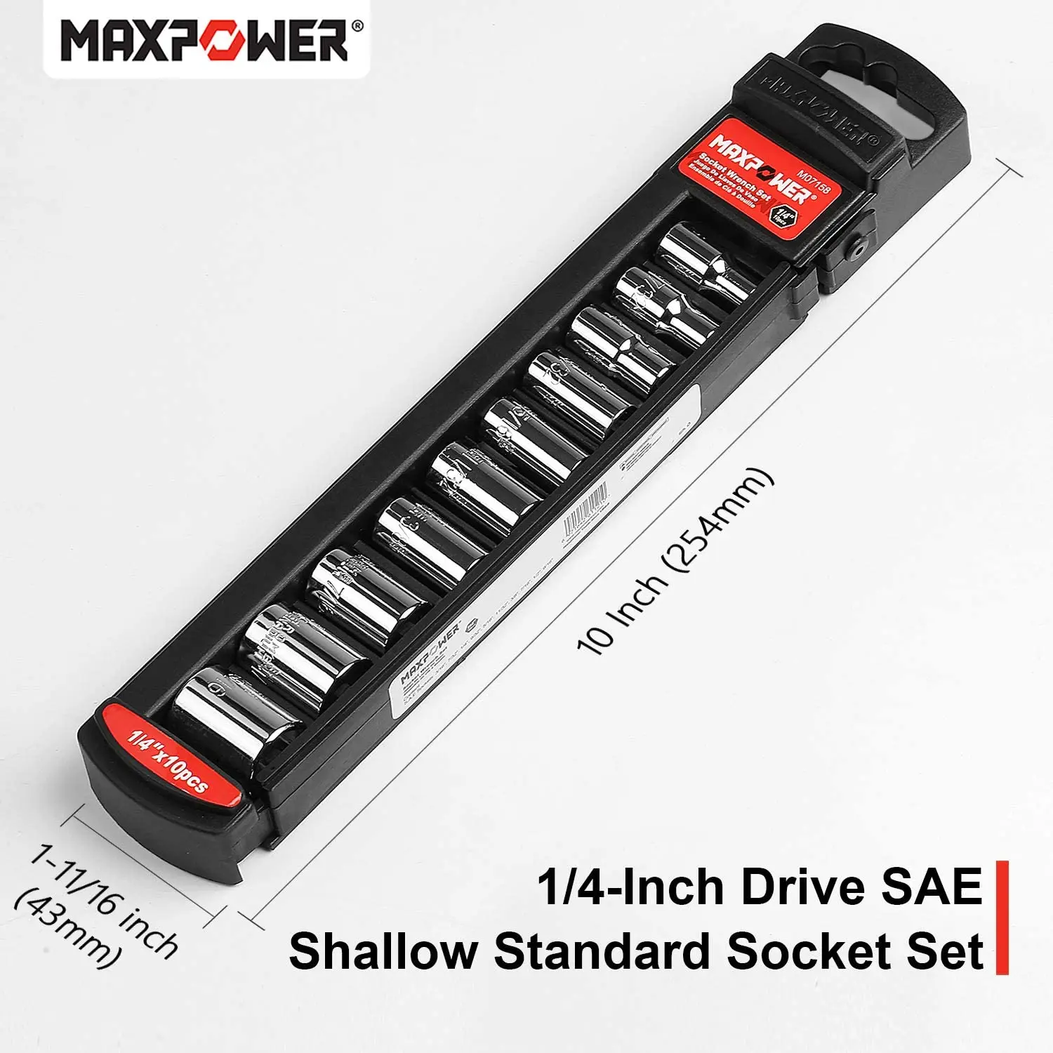  MAXPOWER 10 шт. набор гнезд dr 1/2 дюйма инструменты для