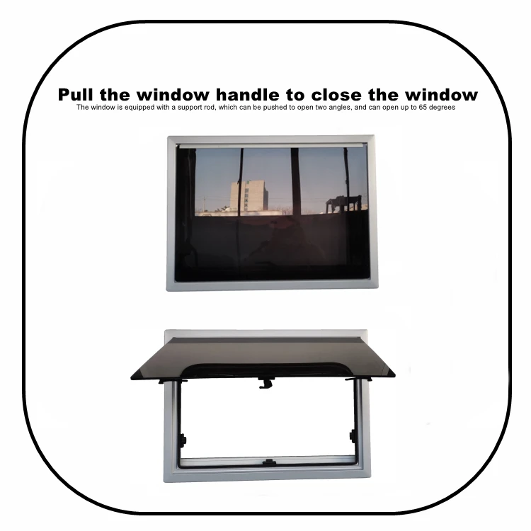 2024 TONGFA Double layered hollow anti UV acrylic RV windows equipped with screens and sunshades