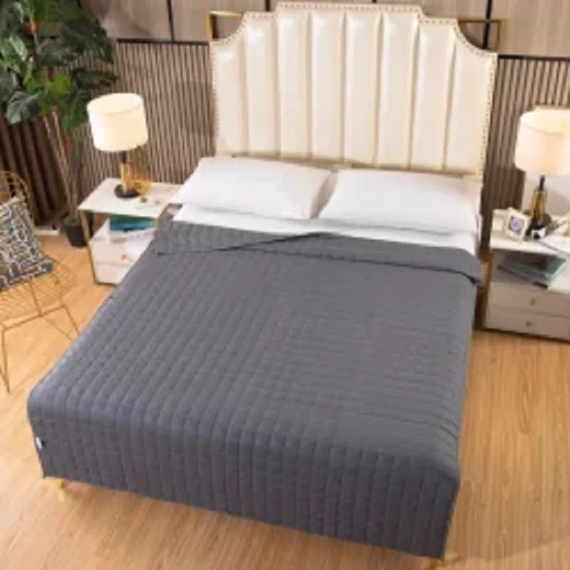 Factory Direct Sales  100% Organic Cotton Breathable Fiber Small Quilting  weighted  blanket  with heavy glass beads filled