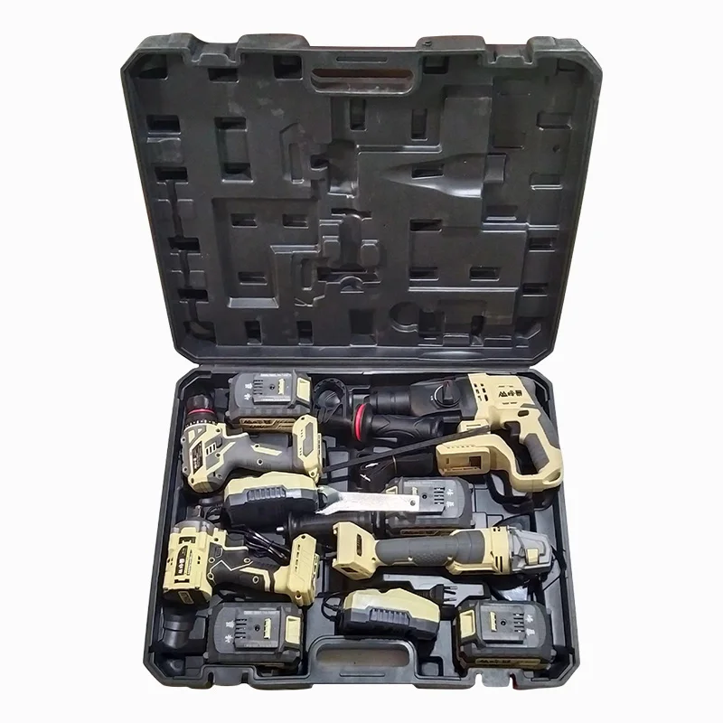 FengBao Cordless Power Hammer Drill Set Electric Impact Combi Drill Electric Screwdriver Tools Sets lithium electric drill