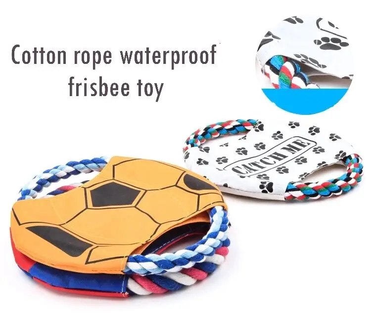 Pet Dog Rope Toy Frisbeed Canvas Bite Resistant flying discs