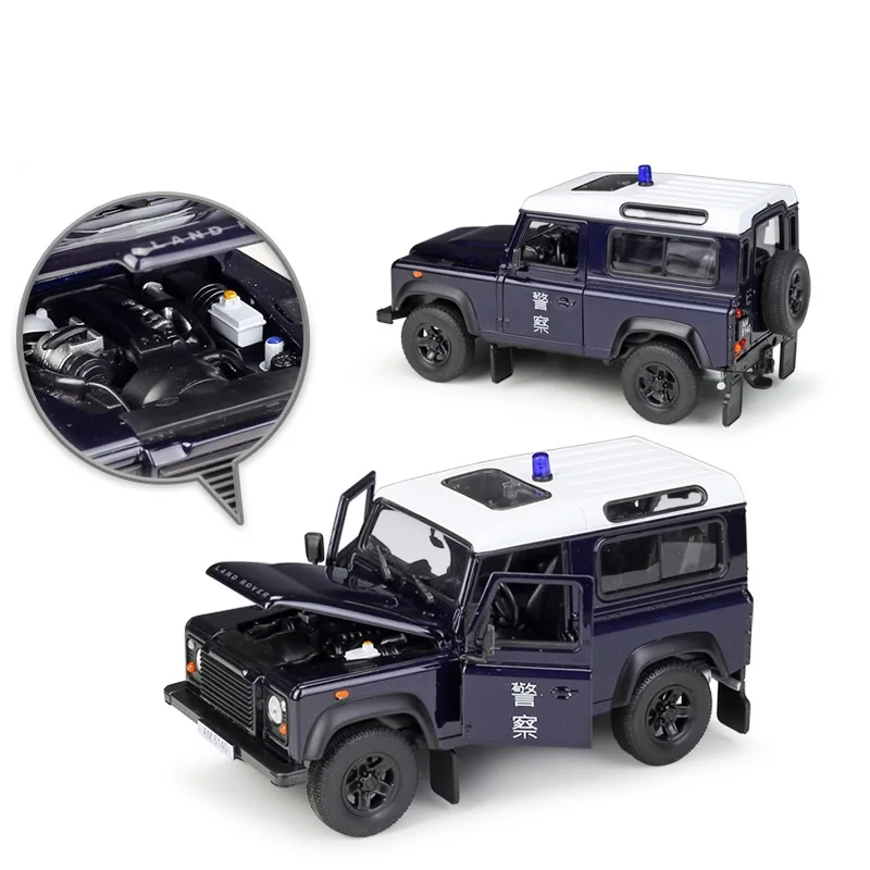 WELLY 1:24 Land Rover Defender Off-Road Vehicle Car Simulated Alloy Car Model Collection Display Gft Toy Wholesale