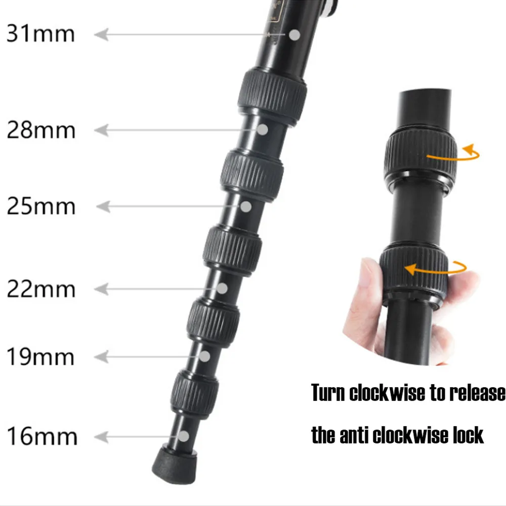 Штатив-монопод для камеры, профессиональный штатив из алюминиевого сплава для путешествий, подходит для цифровой зеркальной камеры