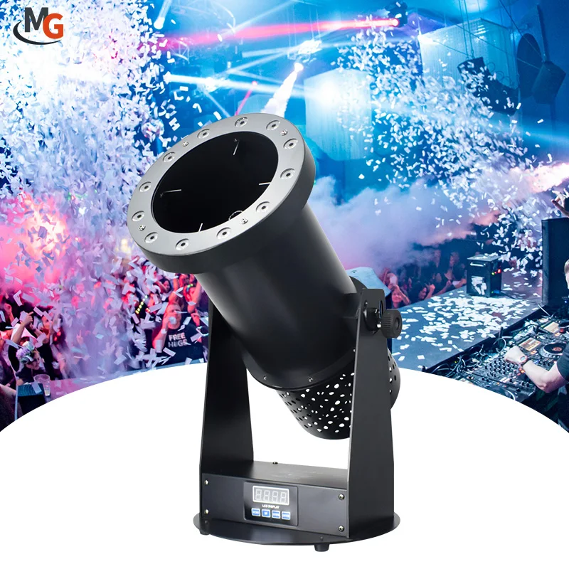 1200W DMX Control Adjustable Direction 12pcs RGB LED Confetti Cannon Machine