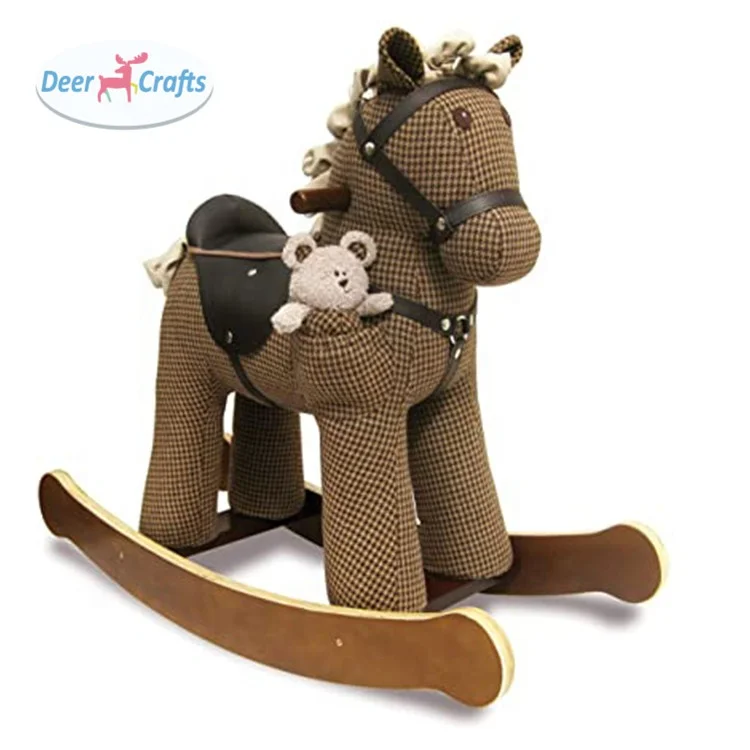 Toy New design fashionable wooden rocking horse toy for kids DD16137