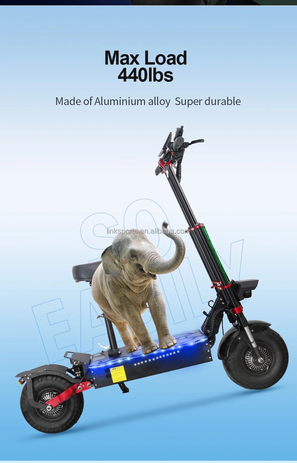 Heavy long run large 13inch dual motor 64v 8000W electric off road electric scooter adult