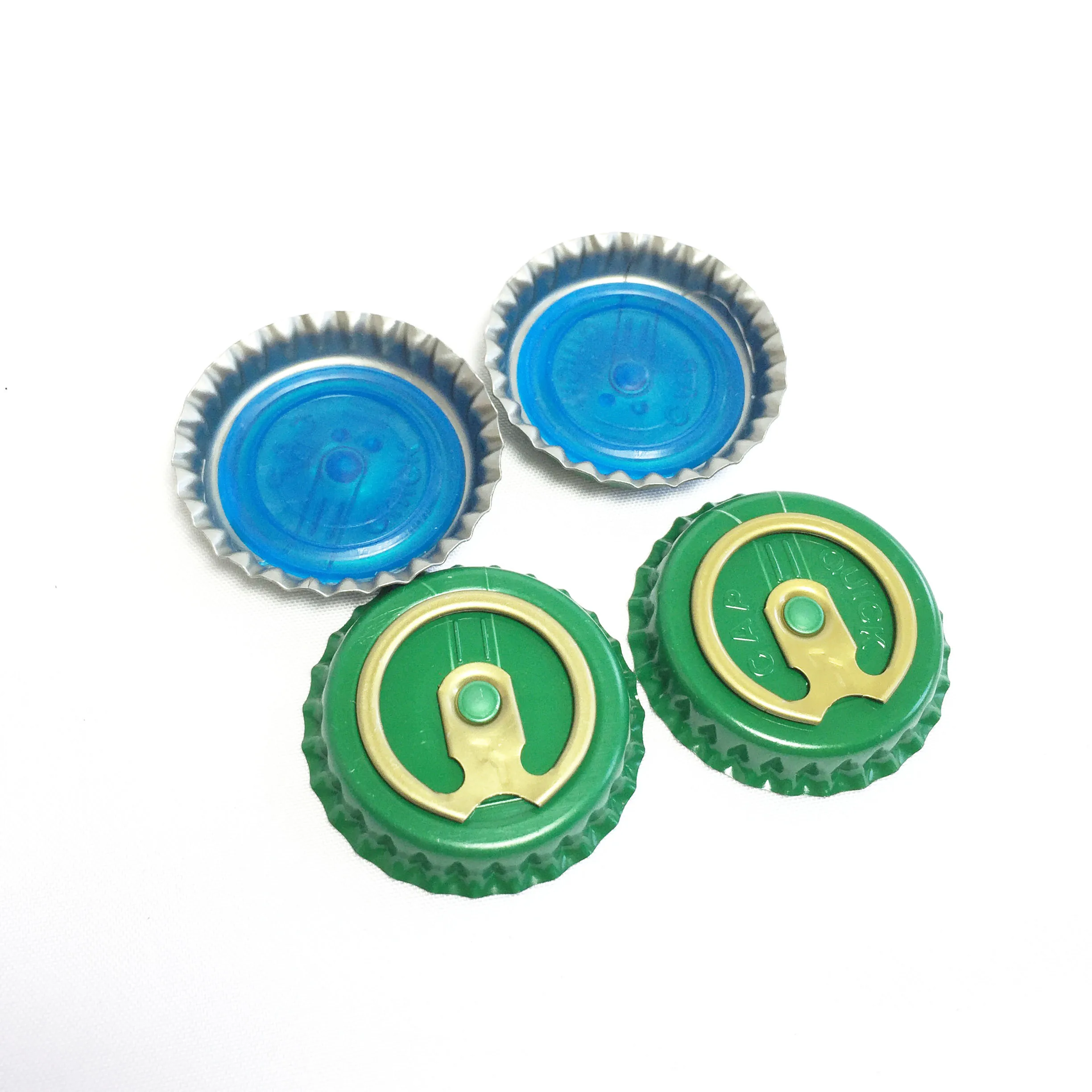 Free Sample 26 mm Tinplate Beer Bottle Caps 26mm Pull Ring Lid Wholesales