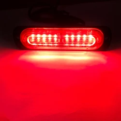 Ultra Thin 10 Leds Car Strobe Emergency Warning Lights Bar 12V Auto LED Side Grille Flashing Beacon Traffic Lamps For SUV Truck