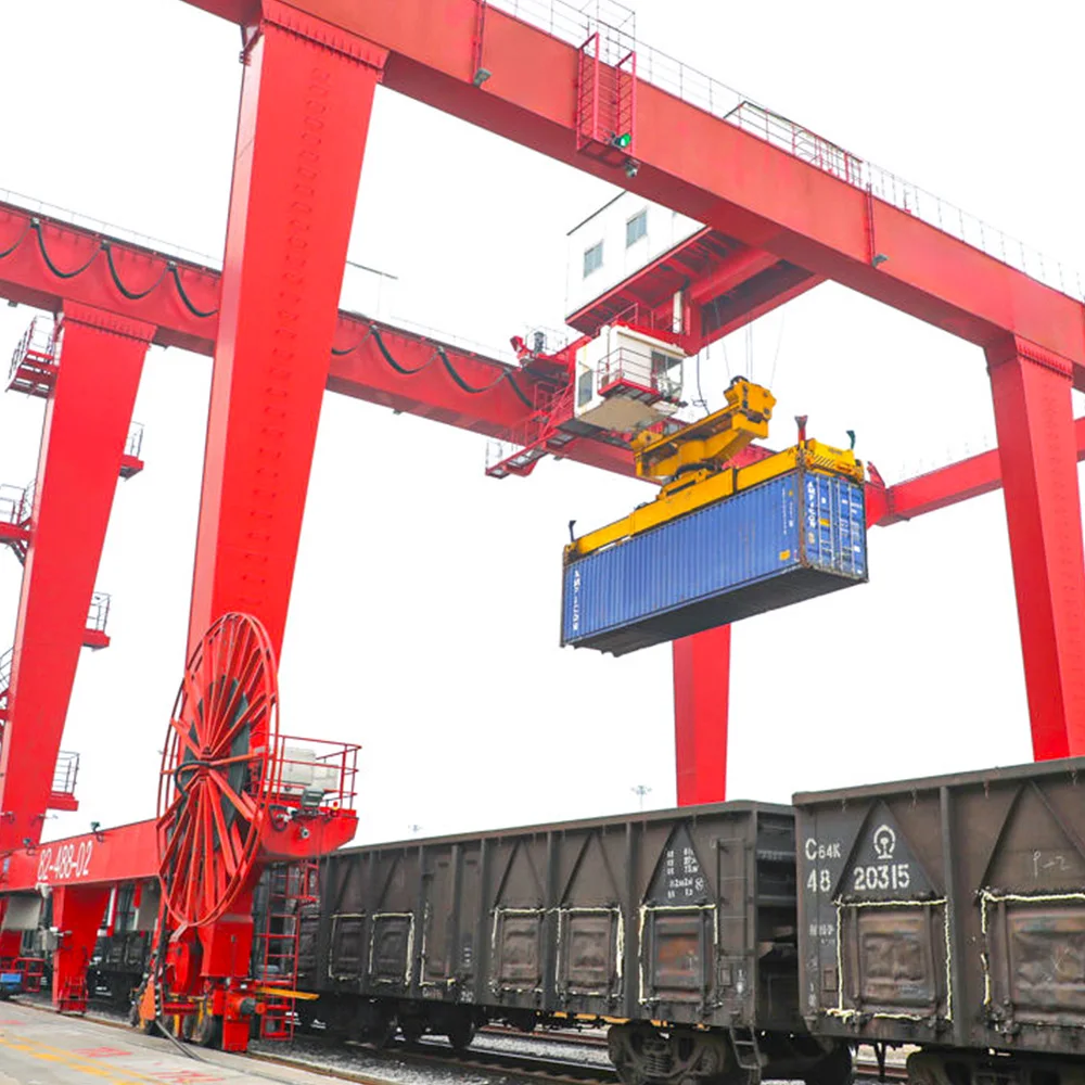 Прямая поставка с завода rtg 35 тонн мобильный контейнерный козловой кран