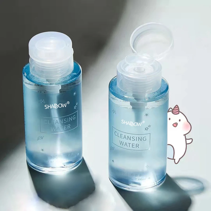 facial micellar water makeup remover Makeup Cleanser Mineral Pump Head 2 in 1 Face Lip Eyelash cleansing makeup removing water