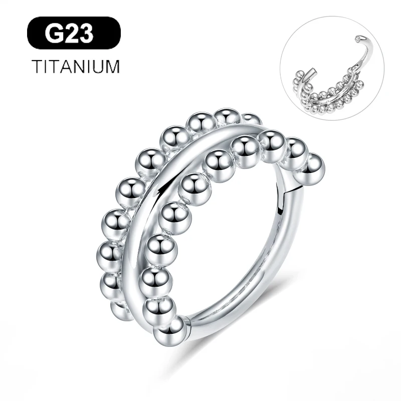 G23 14G 16G 18G Titanium Piercing Jewelry Cartilage Ring Hand Make Navel  Nail