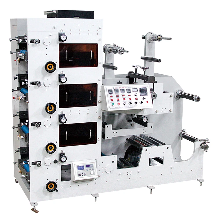 New Automatic Flexo Printing Machine For Aluminum Foil 4 Color Flexo Printer With Laminating Device