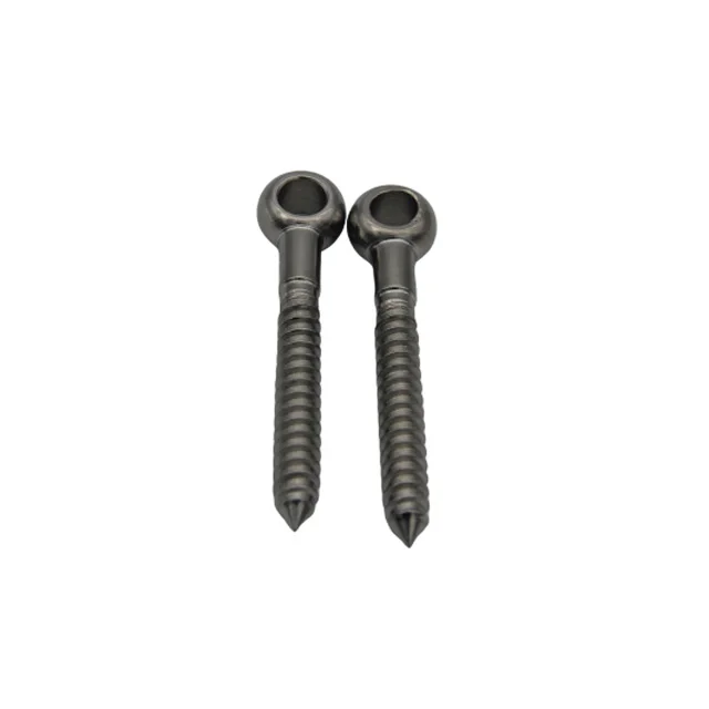 Carbon Steel eye wood threaded screw hook screws eye screw