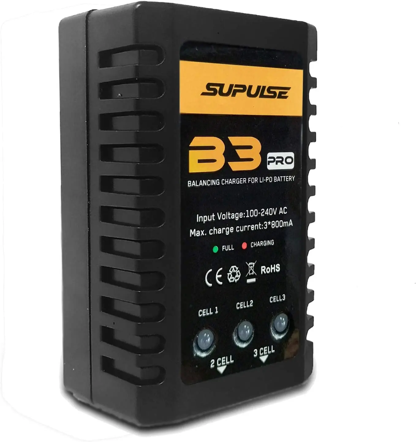 SUPULSE LiPo & Li-on  Battery Balance Charger B3 AC 2S-3S RC  Charging port 7.4-11.1V Pro Compact Charger For RC Toy