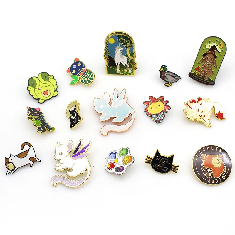 OEM ODM No Minimum Bulk Wholesale Manufacturers Design Cartoon Anime Soft Hard Metal Crafts Lapel Pins Custom Badges Enamel Pins