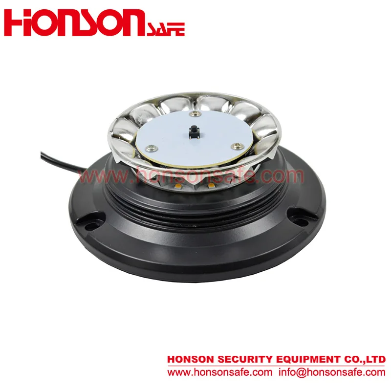 3W good quality standard DIN A pole mounting magnet warning flashing strobe LED short lens beacon HTL881
