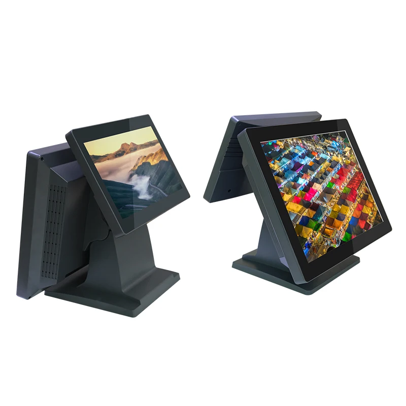 BVS настраивает 15-дюймовую систему POS WIN10 11 сенсорный двойной экран Wi-Fi все в одном другом POS-автомате кассовый аппарат
