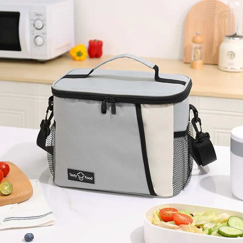 Large Capacity PEVA Lining Waterproof Lunch Cooler Bag Insulated Thermal Tote Bag