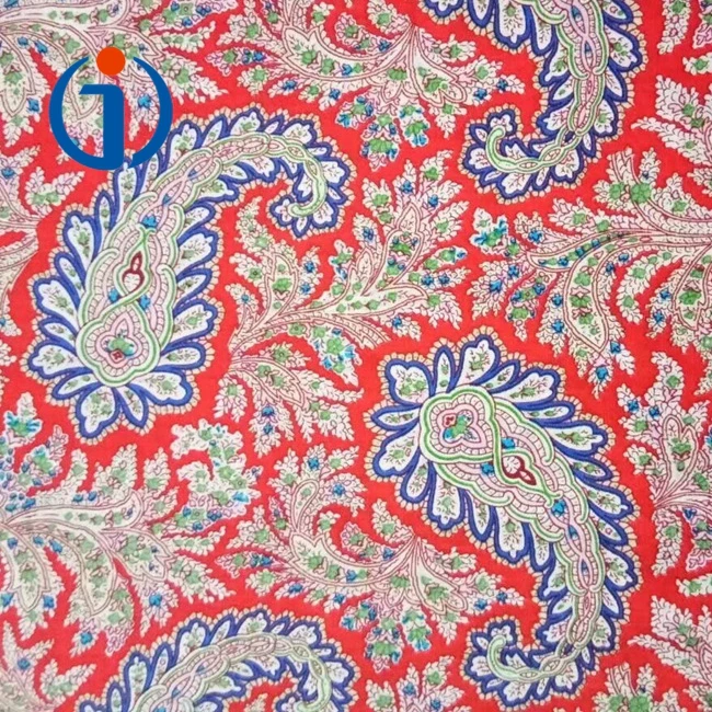 Custom Design 105gsm 40s Ethnic Poplin 100% Cotton Woven Printed Fabrics for Clothes Bags