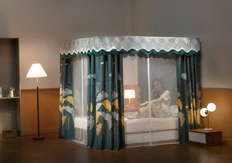 2022 New Shading Anti Mosquito Bed Curtain Zipper Mosquito Net Baby Home Use Bedding Set Breathable Mosquito Net