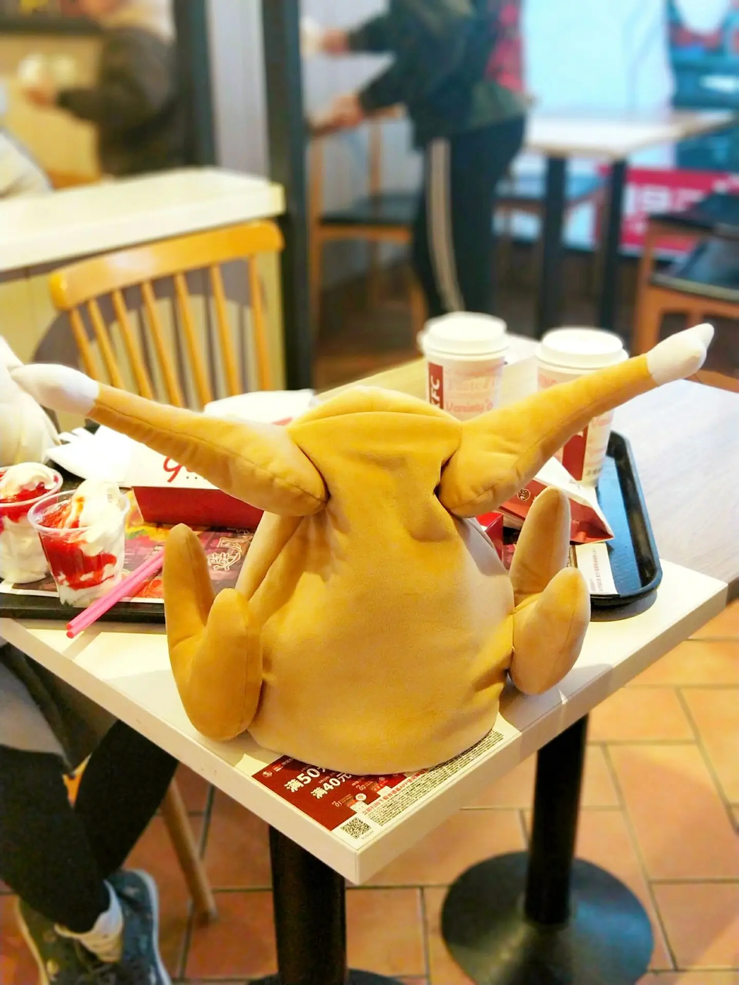 Turkey Hat Electric Music Santa Thanksgiving Hat  Plush Roasted Turkey Hat  Novelty Toy for Christmas Gift