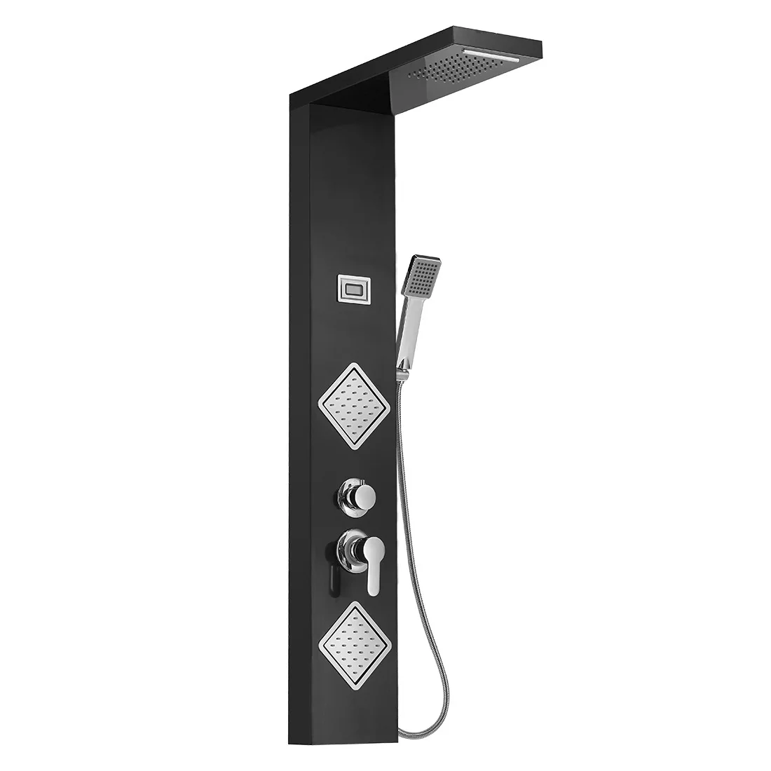 Wholesale Household Bath Top Shower Suit Split Wall-Mounted Four-Block Digital Display Rain Rain Shower Screen Shower Panel
