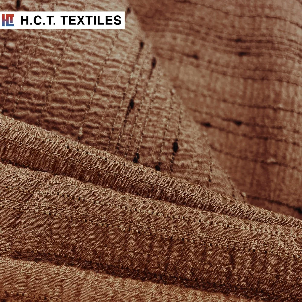 Дизайнерская коричневая ткань, вискоза, 140 г, вискоза, полиэстер, спандекс