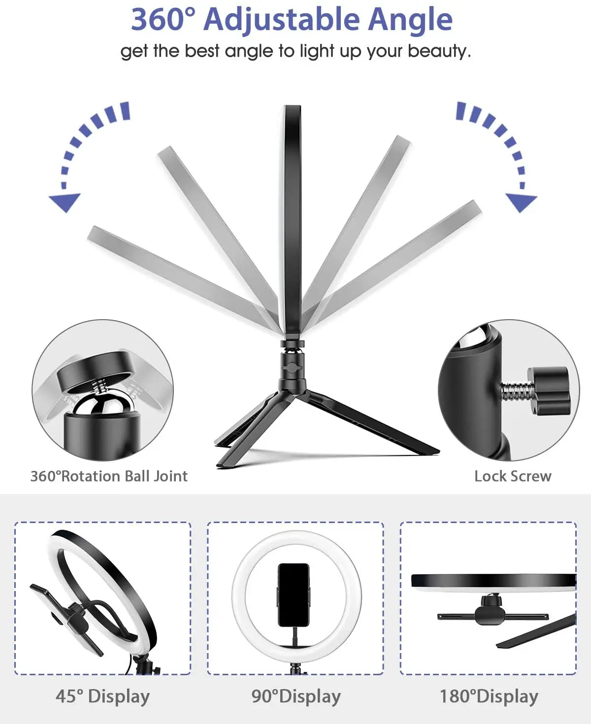 6inch 8inch 10inch 12inch 14inch Led Circle Ring Light with Tripod Stand for Youtube Video Live Stream Makeup Photography