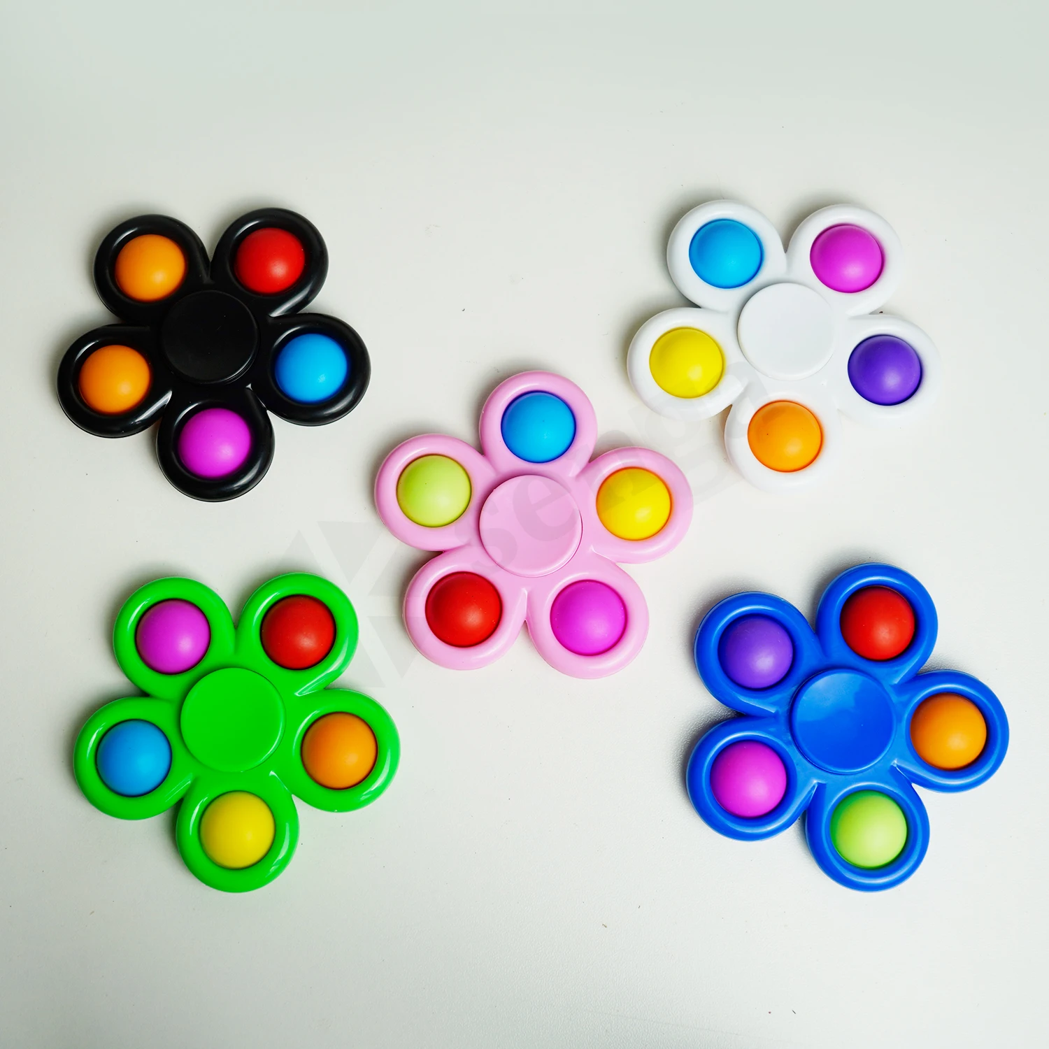 2024 Christmas Gift Fidget Popper Spinners Sensory Toy Bubble Fidget Finger Spinner Toy Push Pop Bubble Fidget Spinner