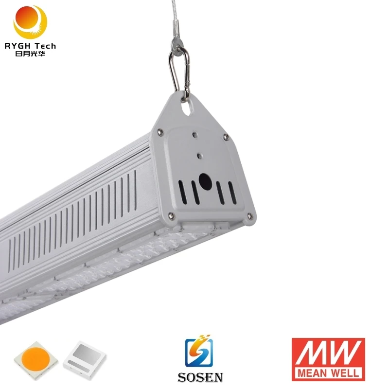 motion sensor 50W 80W 120w 130w 150w 400w IP65 industrial led linear high bay light linear low bay light