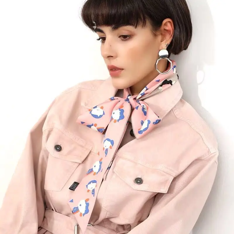 100% natural silk streamers headscarf neckerchief small scarves  for wholesale