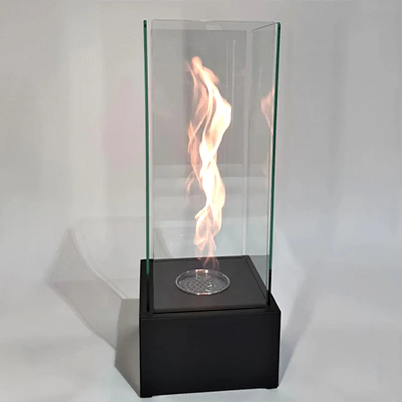 Wholesale Hot Selling Home Decor Square Alcohol Indoor Metal Fireplace Table Top Fire Pit