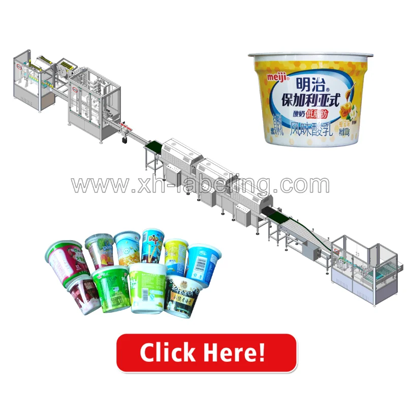Yogurt cup plastic Yoghurt Cup PP PS cup shrink sleeve labeling machine shrink sleeve label applicator machine