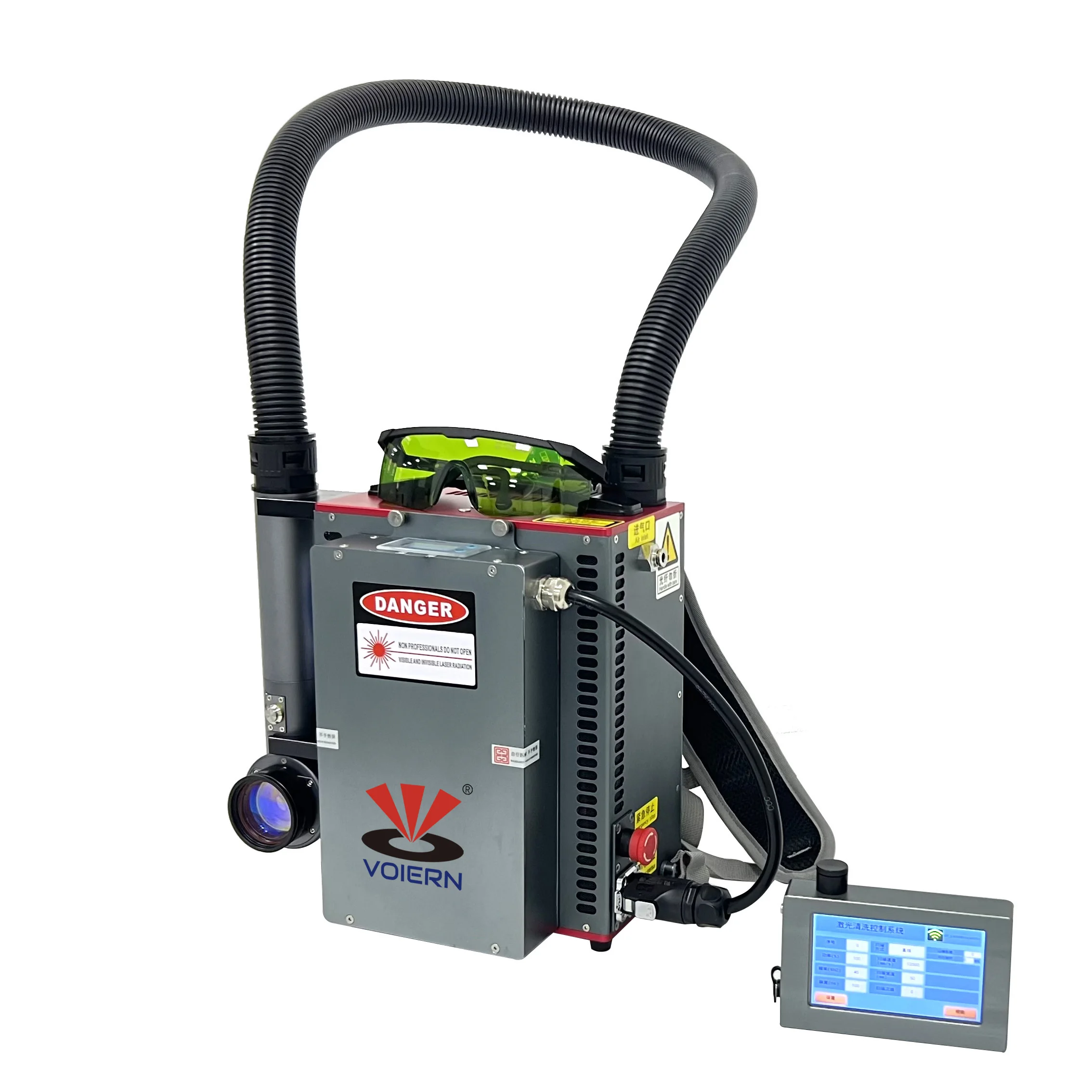 VOIERN Backpack Rust Removal Brick Oil Coating Paint wooden Cleaner Pulse Laser Cleaning Machine