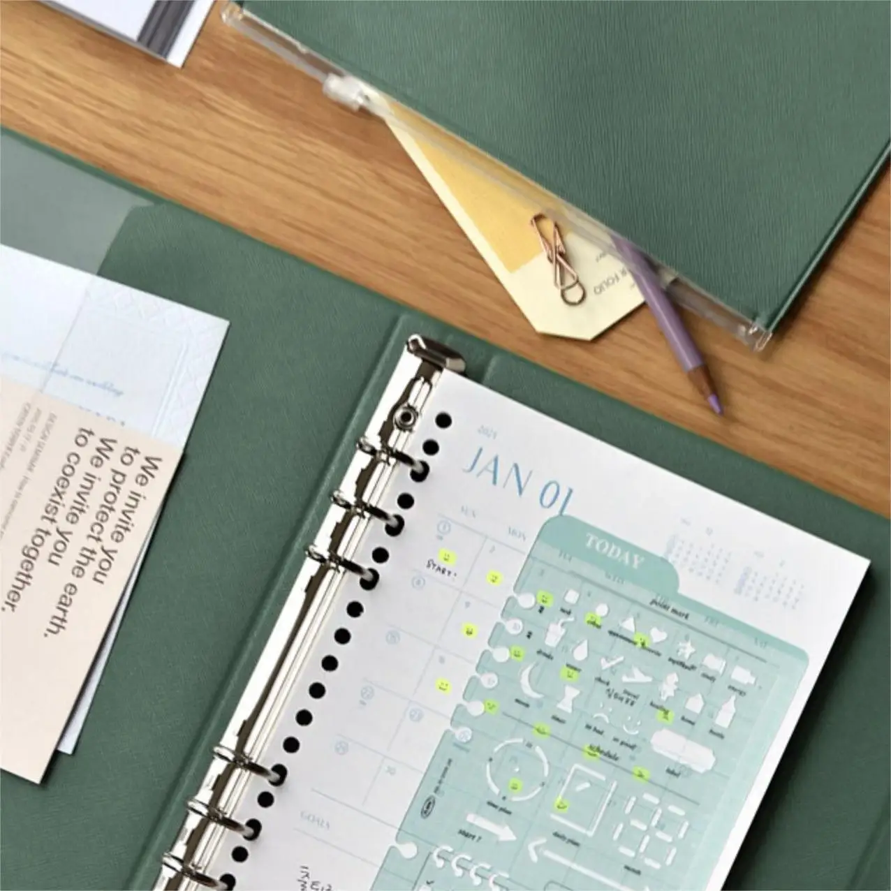 Wholesale Custom logo High Quality A5 Pu 6 Ring Binder Planner Cover Leather Notebook