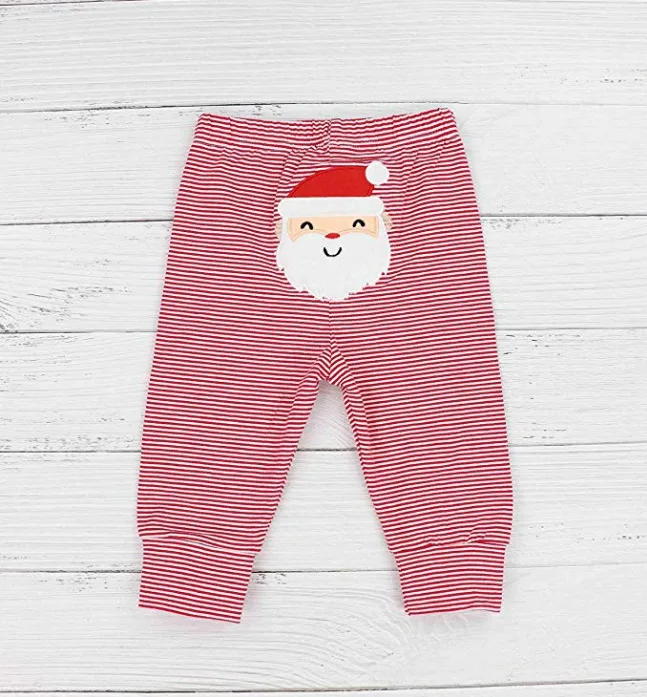 Newborn infant Santa Claus costume romper pants hat sets toddler fall long sleeve outfit 3pcs baby Christmas clothes set