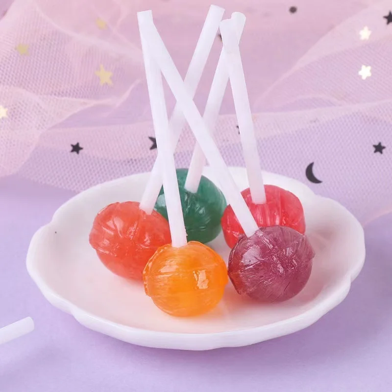 Colorful Fruit Flavours Lollipop Mixed Fruit Round Lollipops Sweet Candy Fruit Lollipops
