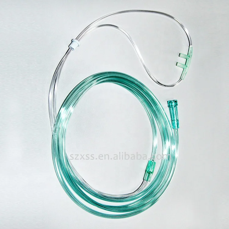 High Quality Medical Grade Pvc O2 C Use Single Use Co2 Nasal Oxygen Cannula Tube Sizes  S M L With Filter Luer
