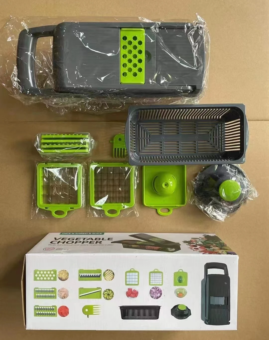 16 in1 Multifunctional Vegetable Cutter Shredders Slicer Shred And Dice Fruit Potato Chopper Carrot Grater Mandoline Tool