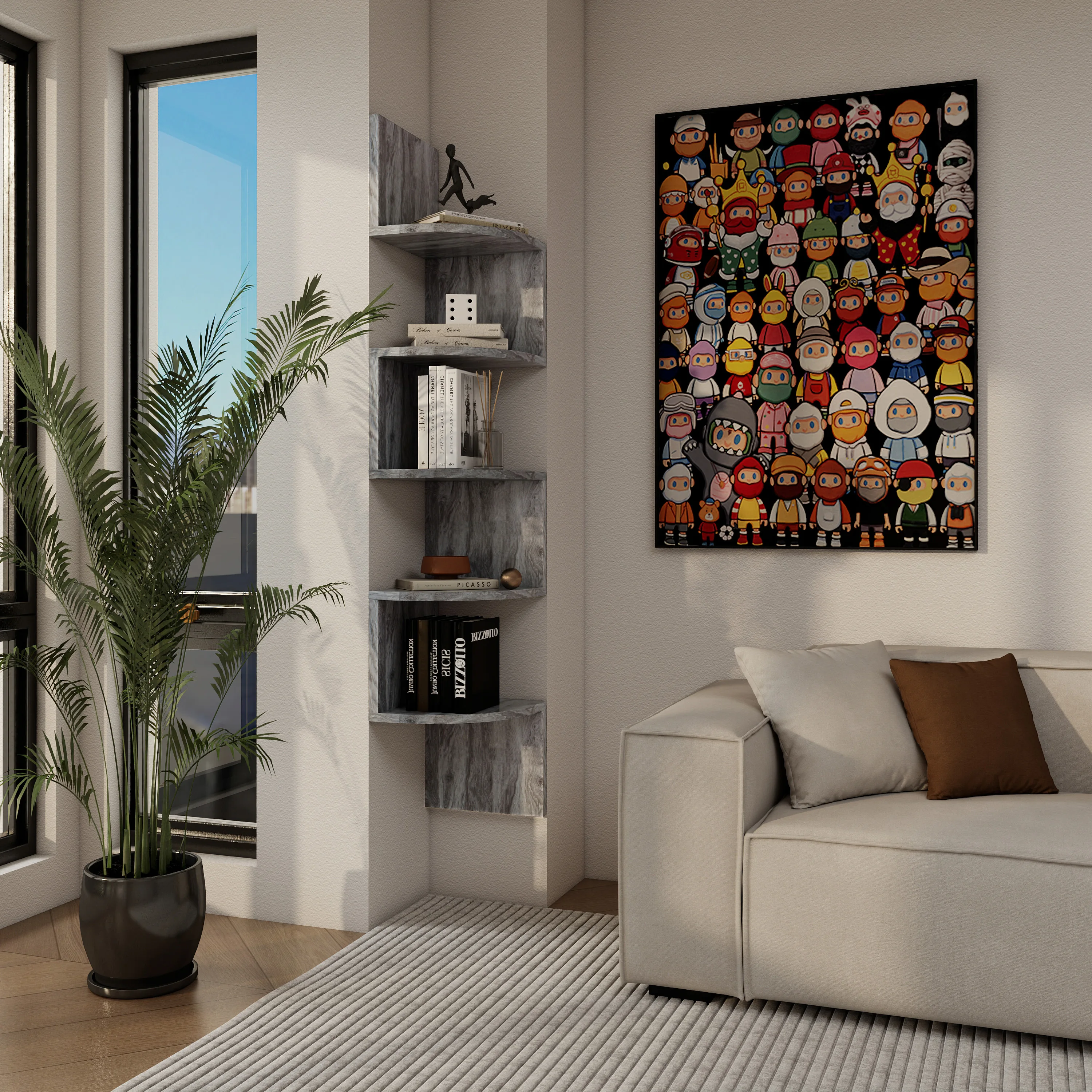 Living Room Modern Book Store Home Bookshelves Wood Display Rack Bookshelf Ladder Book Shelves