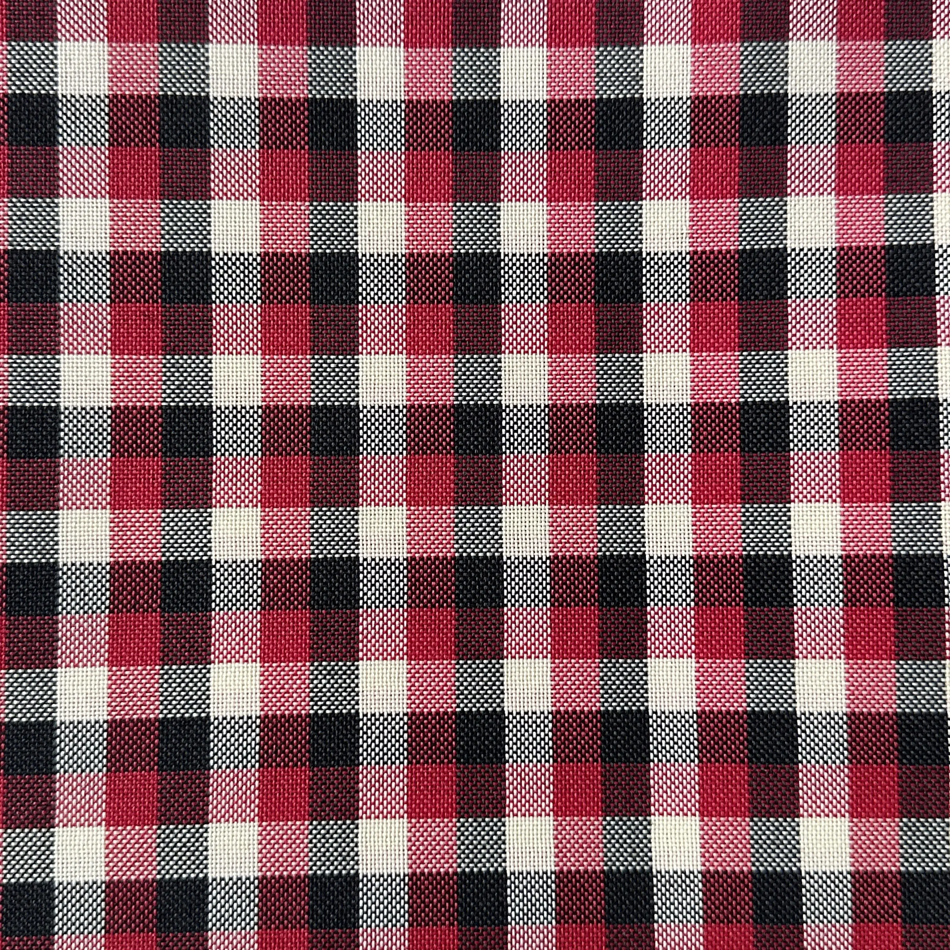 Factory Wholesale 100% Polyester Yarn Dyed Fabric Black Red Yellow Plaid Pattern Bags Table Cloth Soft Woven Textiles Home