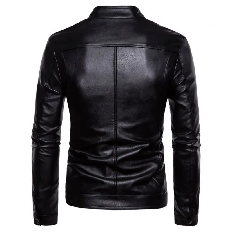 Fashion Designs Boys Classic Biker Jacket Motorcycle Pu Faux Leather Jacket for Mens blazer masculino slim fit Leather Coat
