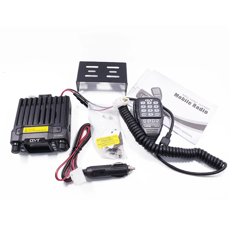 Мини-мобильное радио QYT KT-7900D 25W Quad Band 144/220/350/440MHz УФ-трансивер KT7900D с блоком питания и кабелем программирования