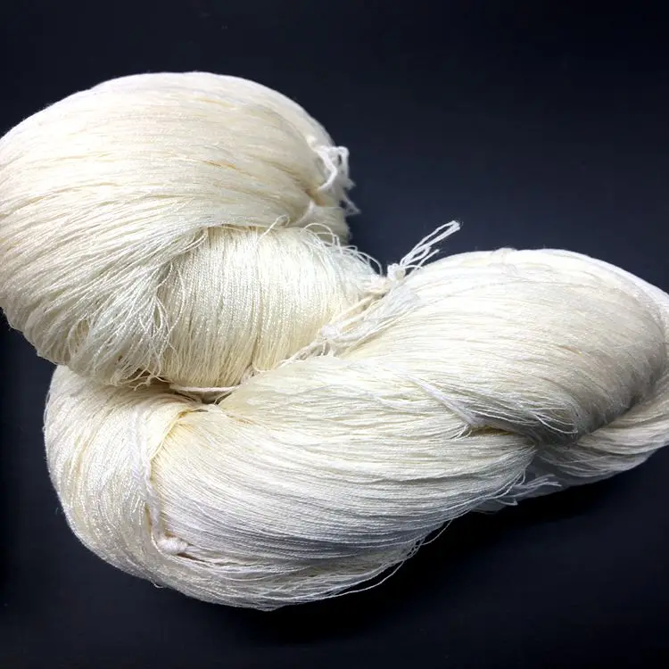 
China tussah Yarn Spun Silk 100% For Silk Weaving 