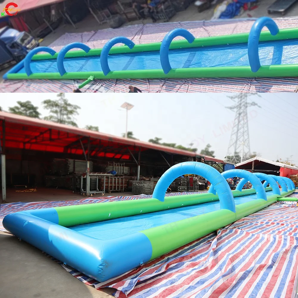 Free Shipping 30x3m inflatable water slide with arch for water spray tube inflatable slide the city long slip n slide