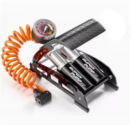 Bicycle Motorbike Pedal Inflatable Pump High Pressure Inflator foot pump