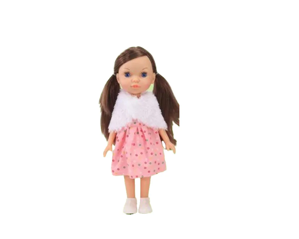 High Quality 9 Inch Vinyl Baby newborn girl doll pretend play doll with paper accessories